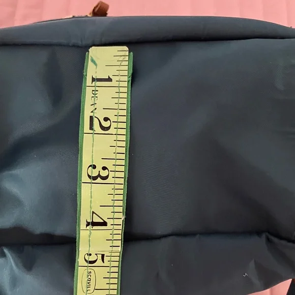 LAUNDRY teal backpack nylon & vegan leather 15 x 12” EUC - Picture 12 of 12
